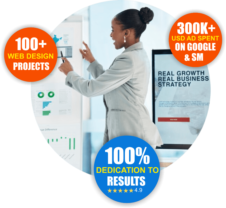 Digital marketer reviewing online promotion report